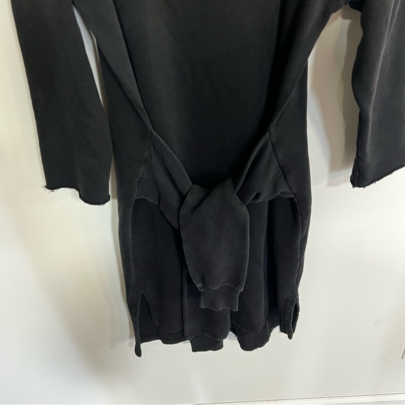 Current Elliott The Double Sweatshirt Dress in Black - Picture 7 of 16